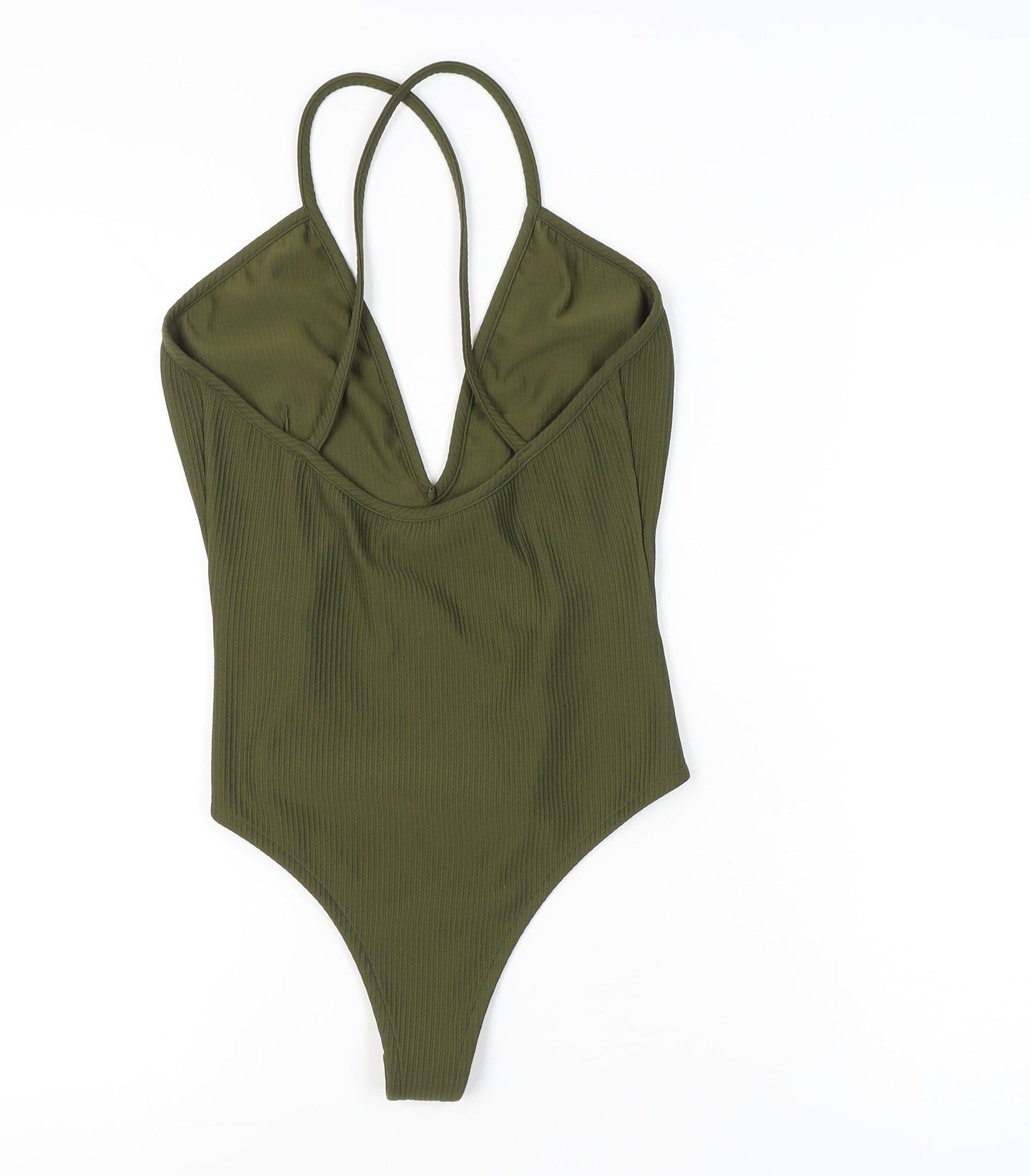 Mistress Rocks Women Green M Bodysuit One-Piece Sleeveless V-Neck