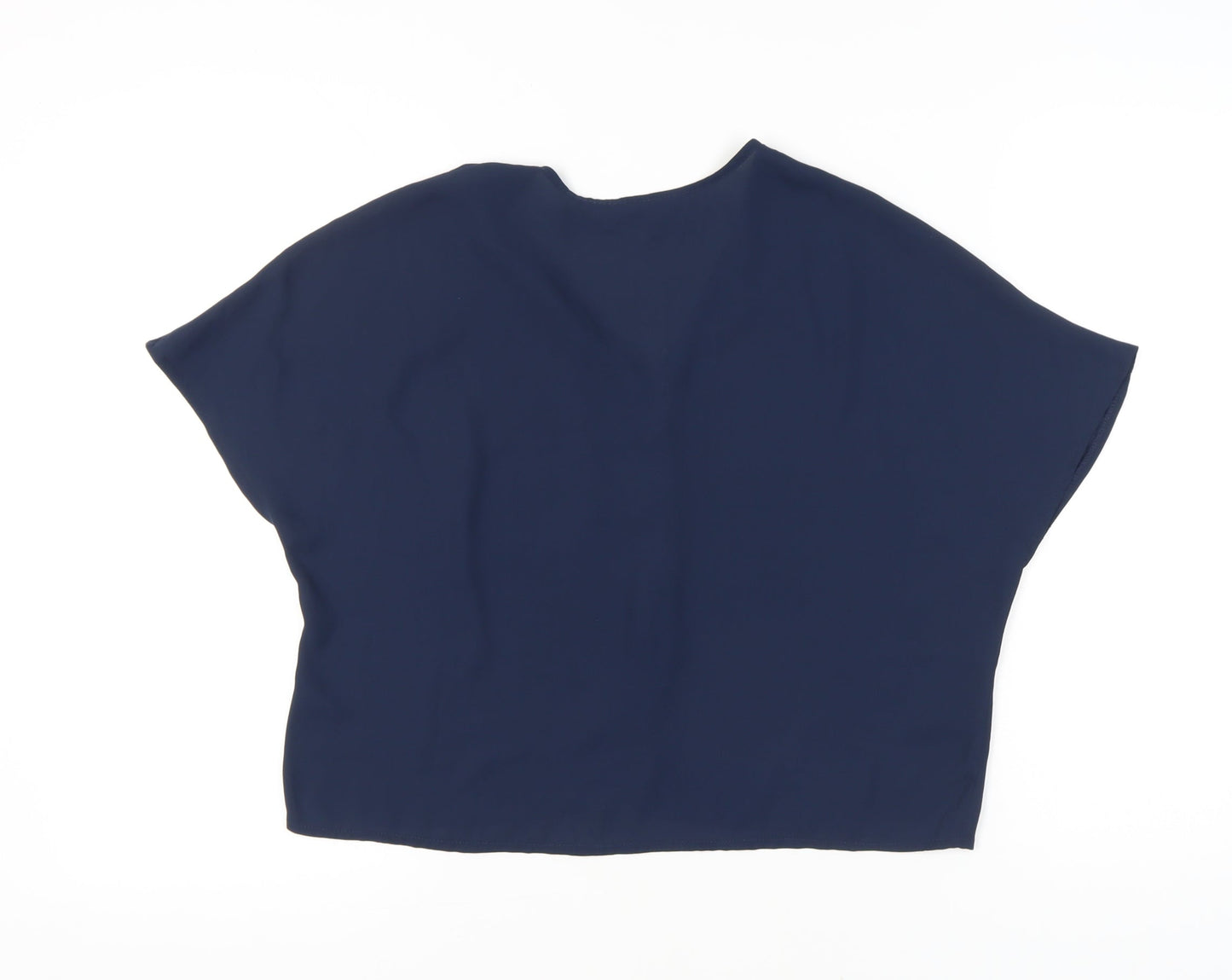 Womens UK Size 4 ASOS Blue Cropped Blouse