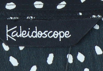 Womens UK Size 12 Kaleidoscope Black Tunic Blouse