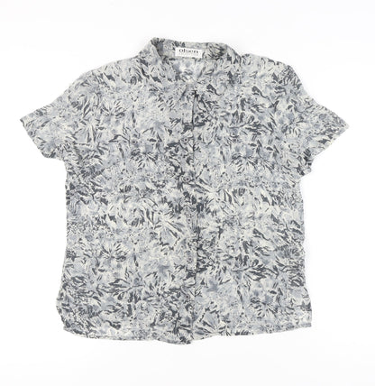 Olsen Women’s Multicoloured Silk Floral Button-Up Shirt Size 12