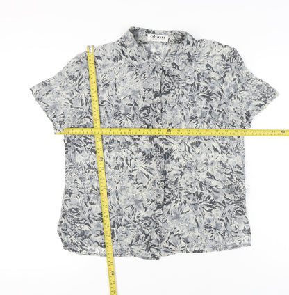 Olsen Women’s Multicoloured Silk Floral Button-Up Shirt Size 12