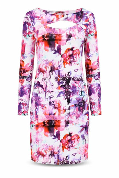 Definitions Women’s Multicoloured Floral Bodycon Dress Size 14