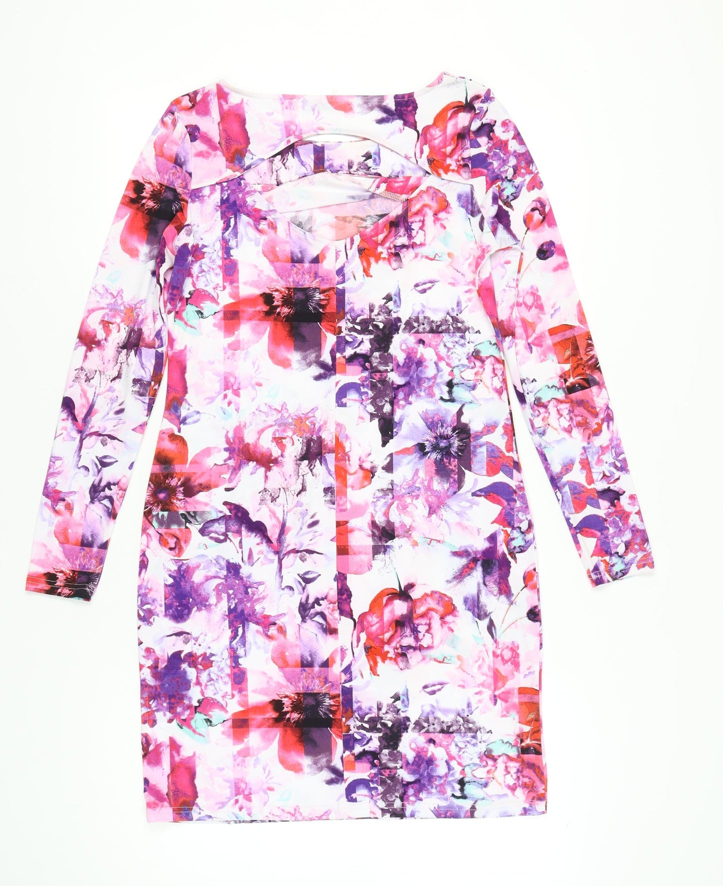 Definitions Women’s Multicoloured Floral Bodycon Dress Size 14