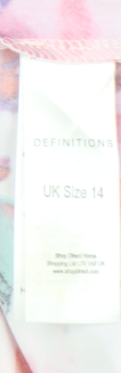 Definitions Women’s Multicoloured Floral Bodycon Dress Size 14