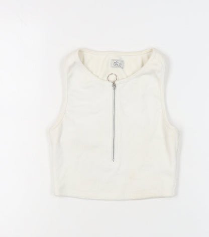 Womens UK Size 12 Oh Polly Ivory Cropped Tank
