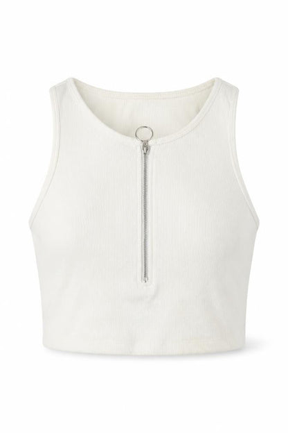 Womens UK Size 12 Oh Polly Ivory Cropped Tank
