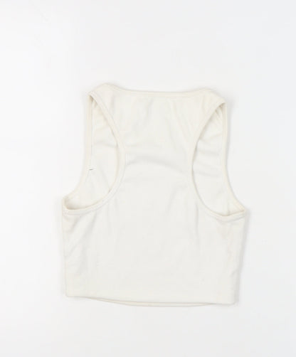 Womens UK Size 12 Oh Polly Ivory Cropped Tank
