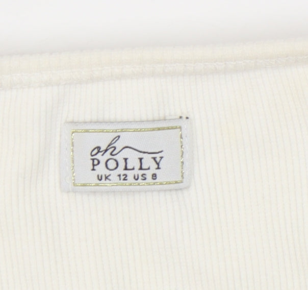 Womens UK Size 12 Oh Polly Ivory Cropped Tank