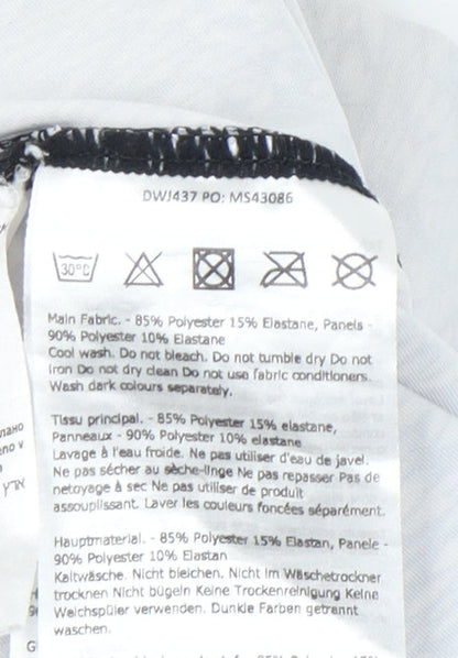 Dare2B Womens Black Capri Leggings Size 14 Slim Fit Gym Wear