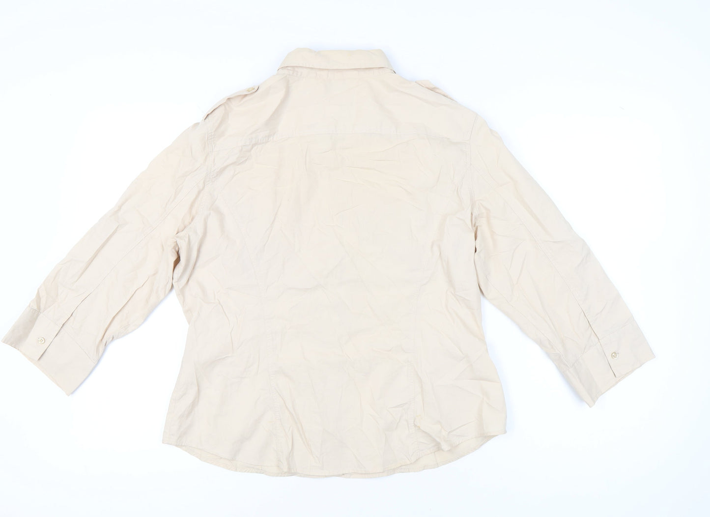 Womens UK Size 18 NEXT Beige Basic Button-Up