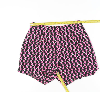 River Island Teens Multicoloured Heart Print Pleated Shorts Size 10