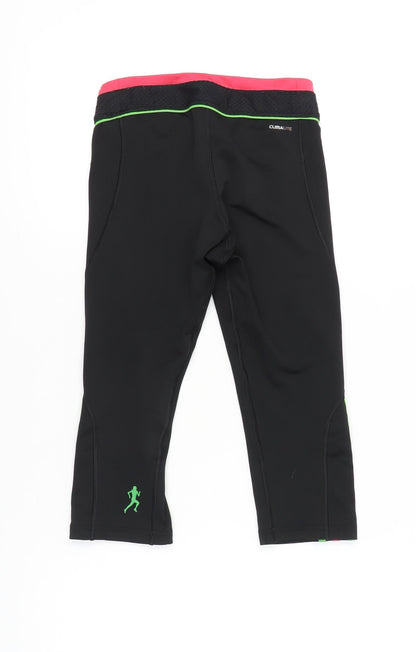 Adidas Womens Black Capri Running Sports Leggings Size 10