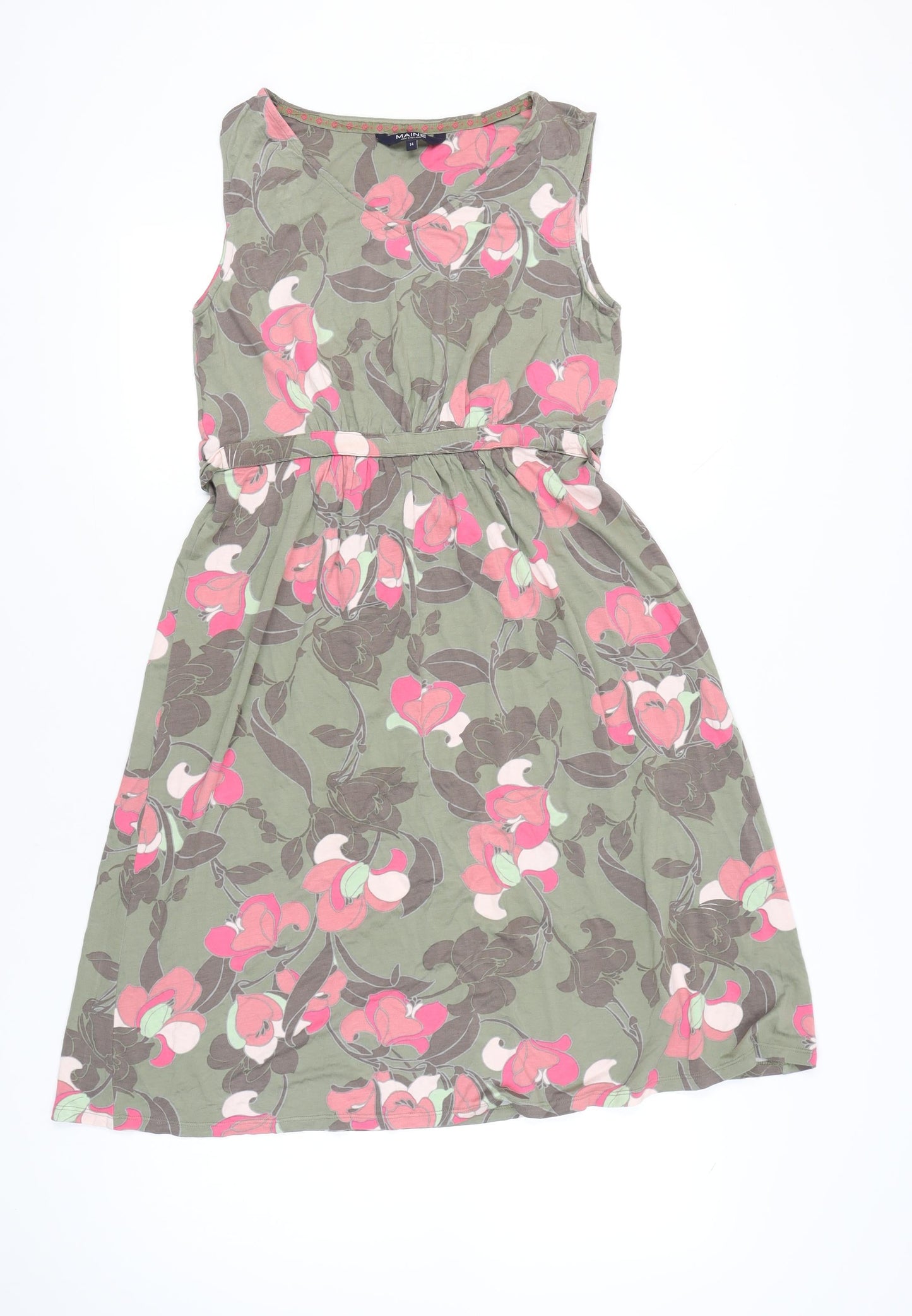 Maine New England Women’s Multicoloured Floral A-Line Dress Size 14