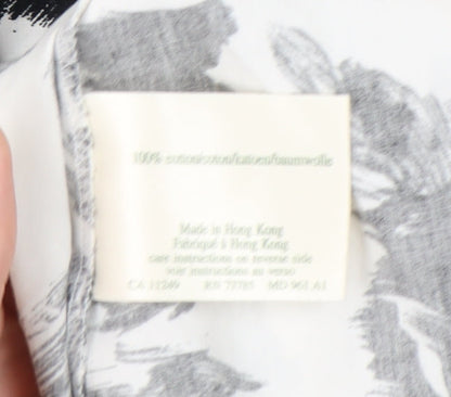 Laura Ashley Womens Black White Floral Midi Dress Size 12