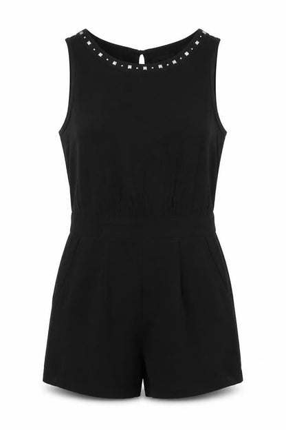 Womens UK Size M FOREVER 21 One-Piece Black Playsuit