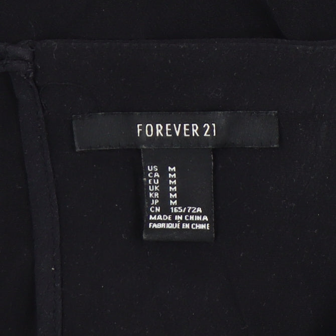 Forever 21 Women Black Studded Sleeveless Playsuit Size M