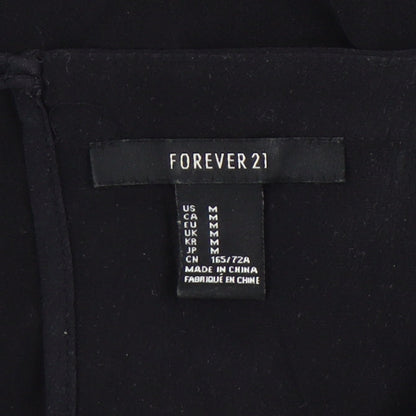 Forever 21 Women Black Studded Sleeveless Playsuit Size M