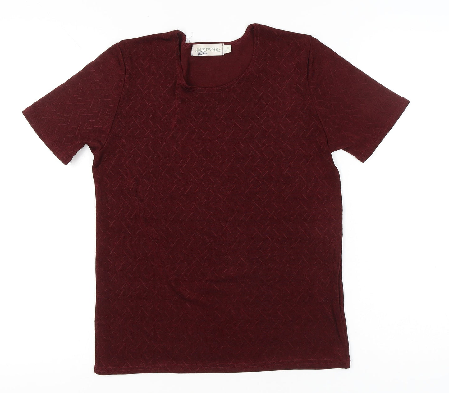 Womens UK Size 14 HOLMEWOOD Red Basic T-Shirt
