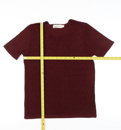 Womens UK Size 14 HOLMEWOOD Red Basic T-Shirt