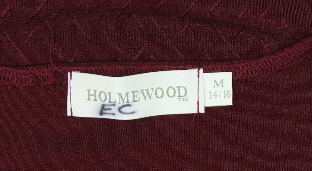 Womens UK Size 14 HOLMEWOOD Red Basic T-Shirt