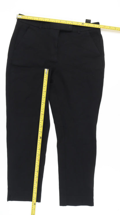 Womens UK Size 12 Marks and Spencer Slim Fit Cropped Black Trousers