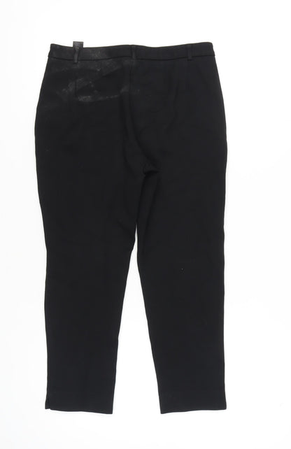 Womens UK Size 12 Marks and Spencer Slim Fit Cropped Black Trousers