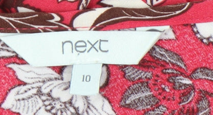 Next Women’s Red Floral V-Neck Slip Dress Size 10