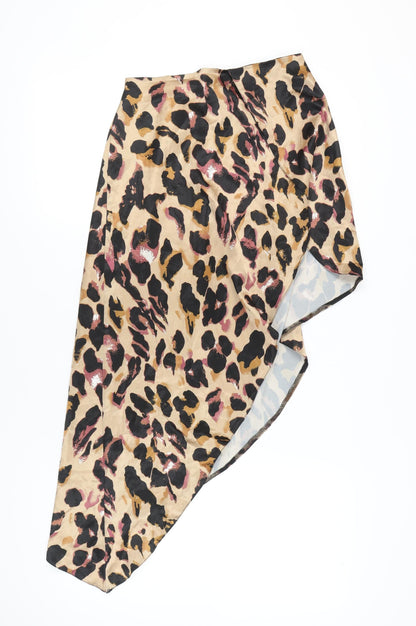 PrettyLittleThing Women’s Leopard Print Midi Wrap Skirt UK 10