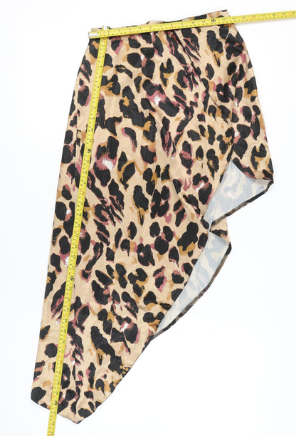 PrettyLittleThing Women’s Leopard Print Midi Wrap Skirt UK 10