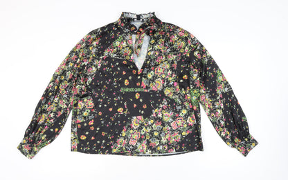 Womens UK Size 14 Topshop Multicoloured Tunic Blouse