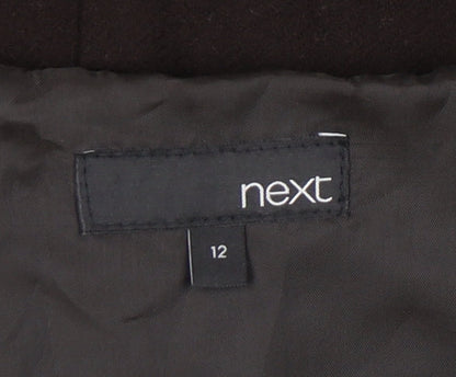 Next Women’s Black Wool Blend Sheath Dress Size 12 Knee Length