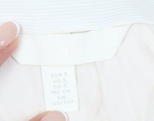 H&M Womens Ivory Viscose A-Line Midi Skirt Size S