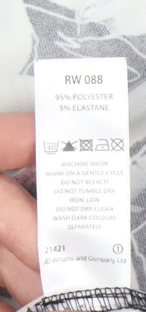 Julipa Women’s Black White Red Floral A-Line Dress Size 18