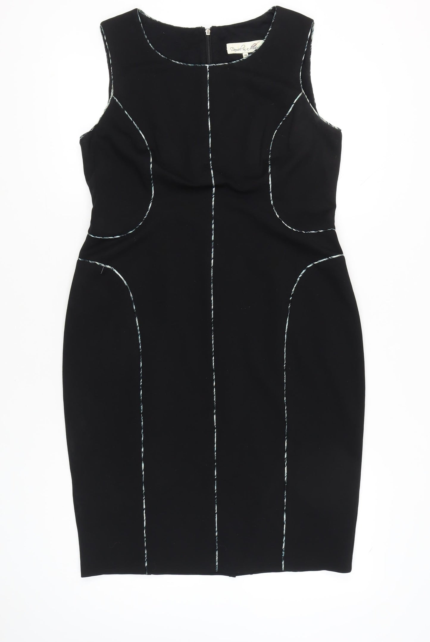 Damsel in a Dress Womens Black Size 16 Sheath Knee Length Zip Back