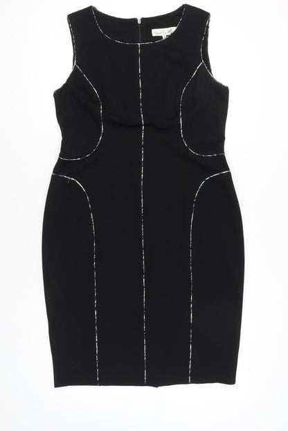 Damsel in a Dress Womens Black Size 16 Sheath Knee Length Zip Back