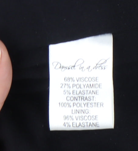 Damsel in a Dress Womens Black Size 16 Sheath Knee Length Zip Back