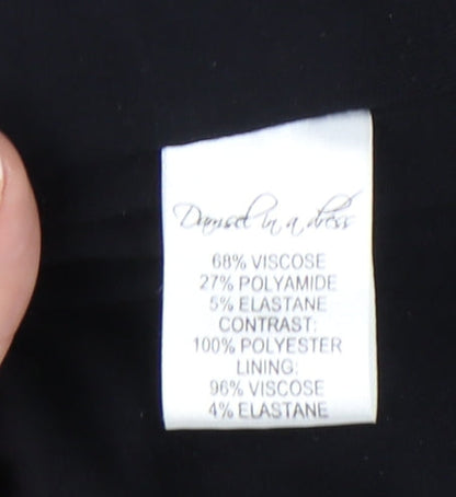 Damsel in a Dress Womens Black Size 16 Sheath Knee Length Zip Back