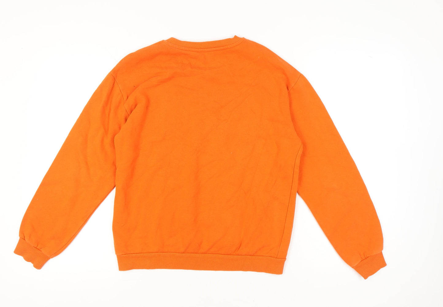 Topshop Womens Orange New York Sweatshirt UK 12 Cotton Blend