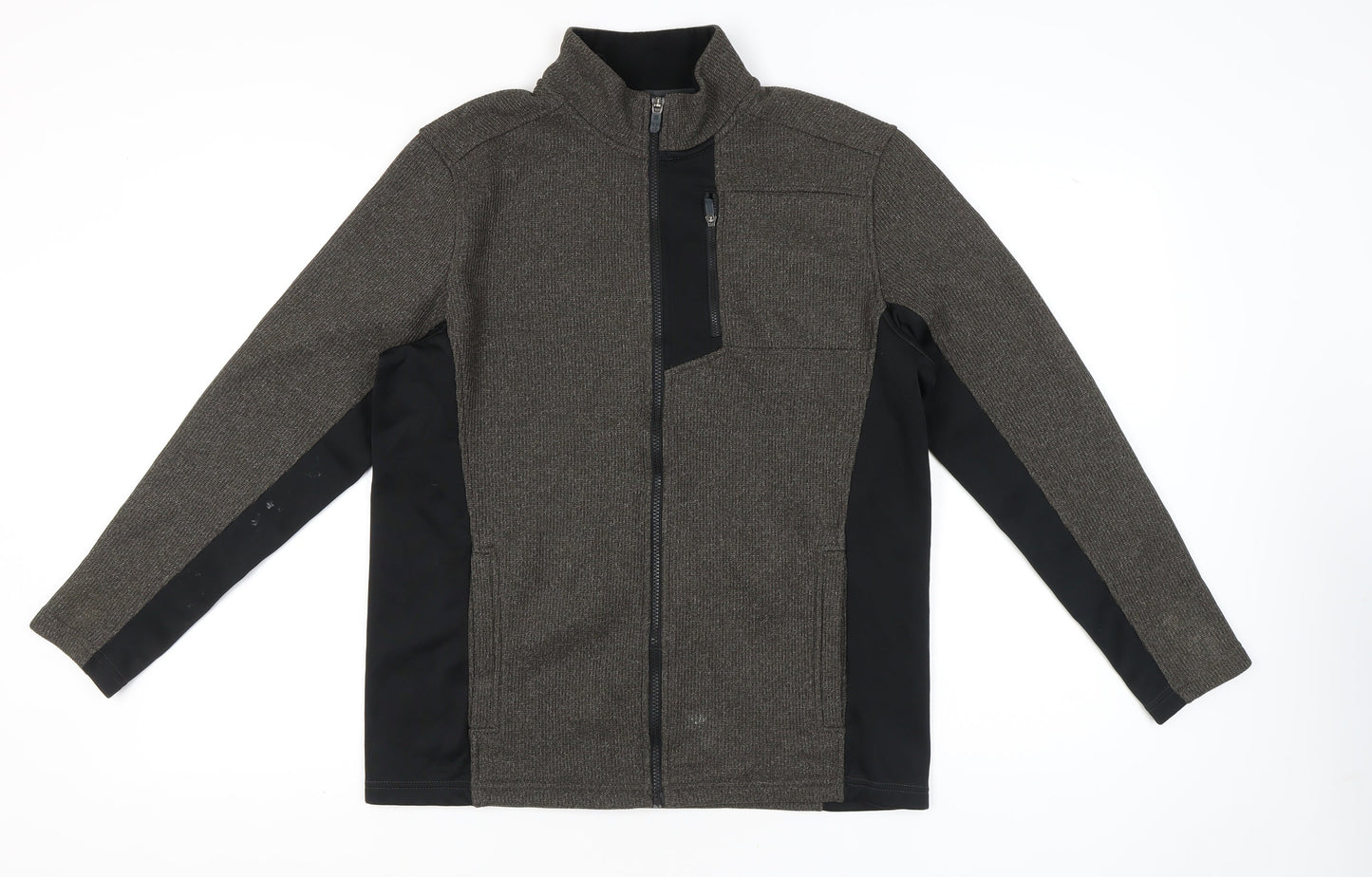 Mens UK Size M IZOD Grey Full Zip Sweatshirt
