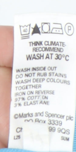 Marks and Spencer Womens Blue Size 12 Pleated Short Skirt