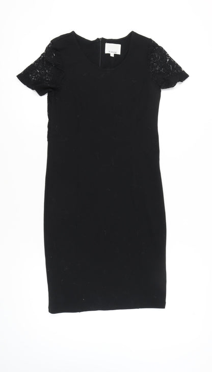 b.young Women’s Black Sheath Lace Knee Length Dress Size S