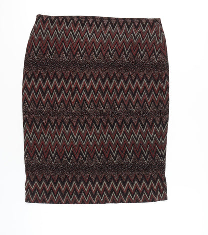 Jessica Women’s Multicoloured Size 12 Geometric Pencil Skirt