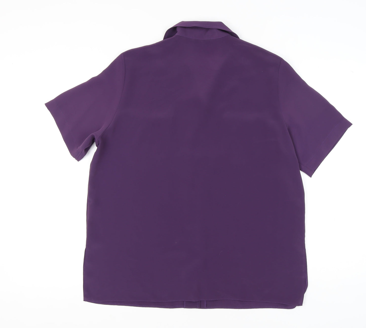 Womens UK Size 14 Lauren Duvar Purple Basic Button-Up