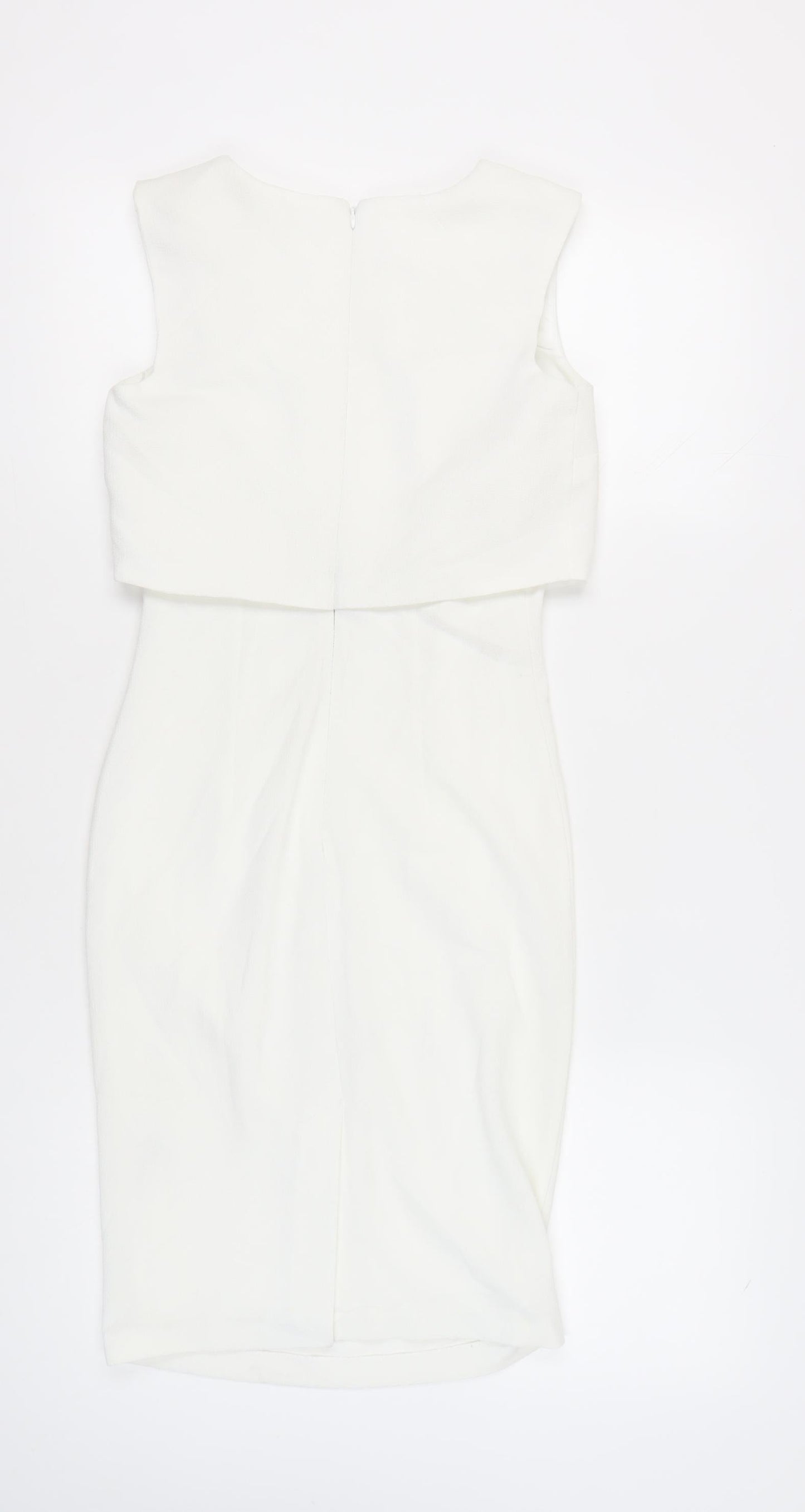 Miss Selfridge Women White UK 6 Sheath Knee Length Dress Cocktail