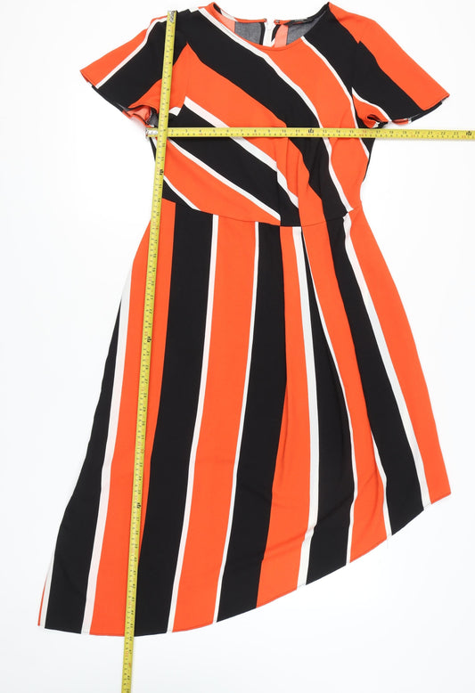 George Women’s Multicoloured Stripe A-Line Dress Size 10