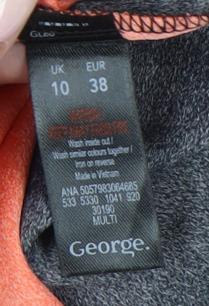 George Women’s Multicoloured Stripe A-Line Dress Size 10