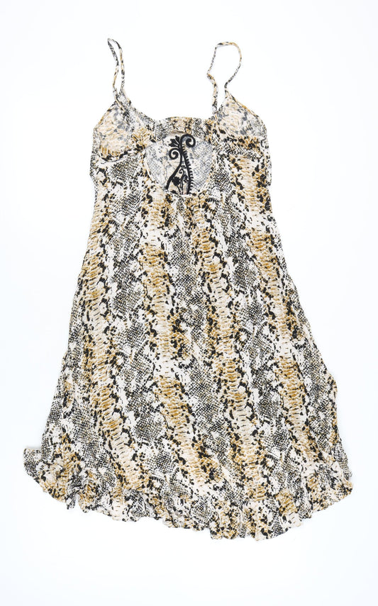 River Island Women’s Multicoloured Animal Print Slip Dress M