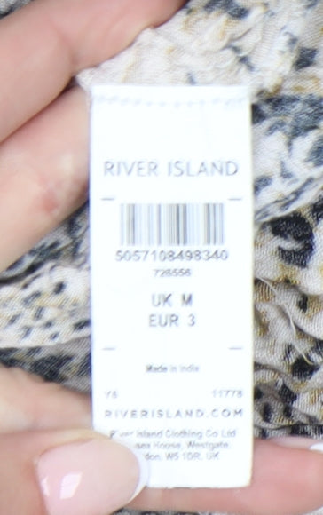 River Island Women’s Multicoloured Animal Print Slip Dress M