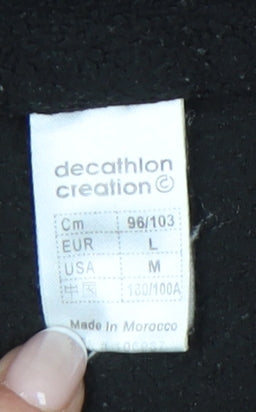 Mens UK Size L DECATHLON Black Pullover Sweatshirt