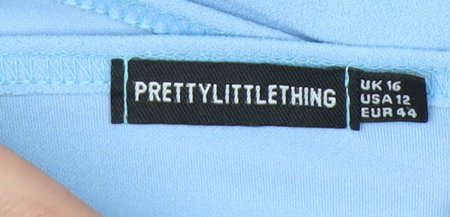 PrettyLittleThing Women’s Blue One Shoulder Bodycon Dress Size 16
